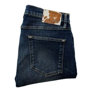 NWOT OVADIA Blue Skinny 001 Cotton Elastane 5 Pocket Jeans Mens‎ Size 36X33